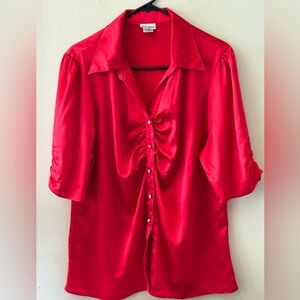 B.E.Casuals Size XXXL Color Red Bottom Down Women Blouse